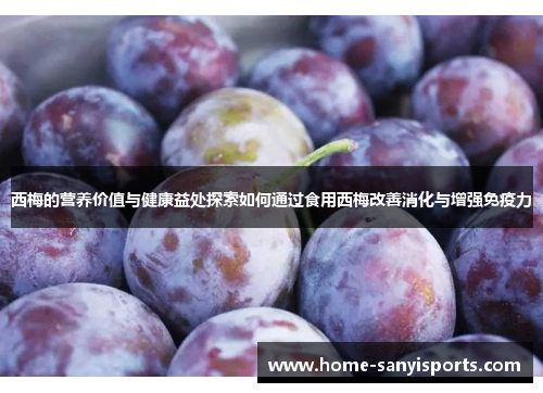 西梅的营养价值与健康益处探索如何通过食用西梅改善消化与增强免疫力